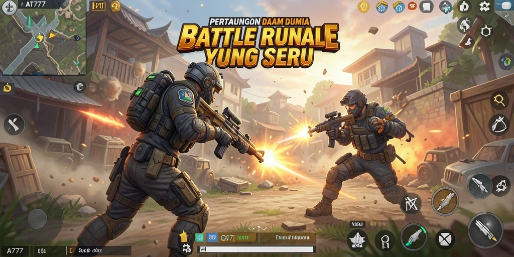 Gameplay seru AT777 dalam pertempuran Battle Royale.