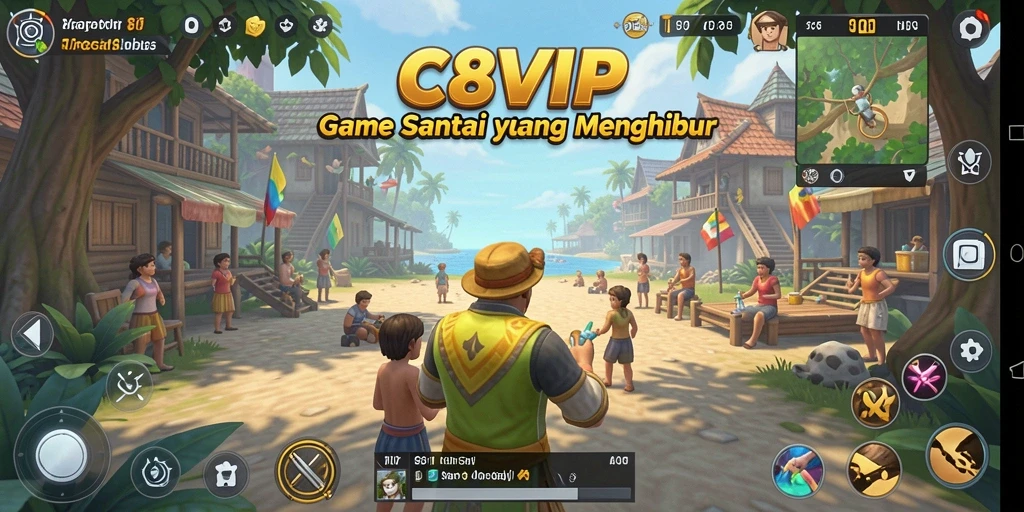 Tampilan gameplay C8VIP yang seru dan penuh warna.