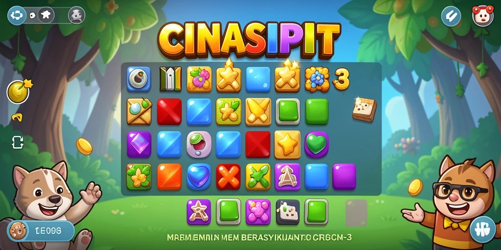 Tampilan gameplay seru CINASIPIT di kategori Match-3.
