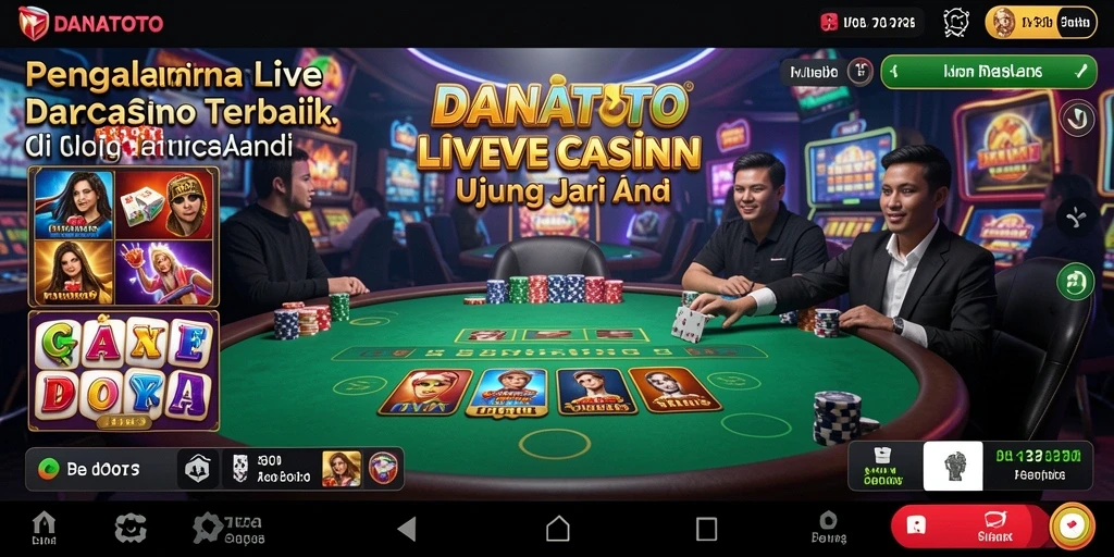 Tampilan gameplay Live Casino yang menarik dan interaktif di DANATOTO.