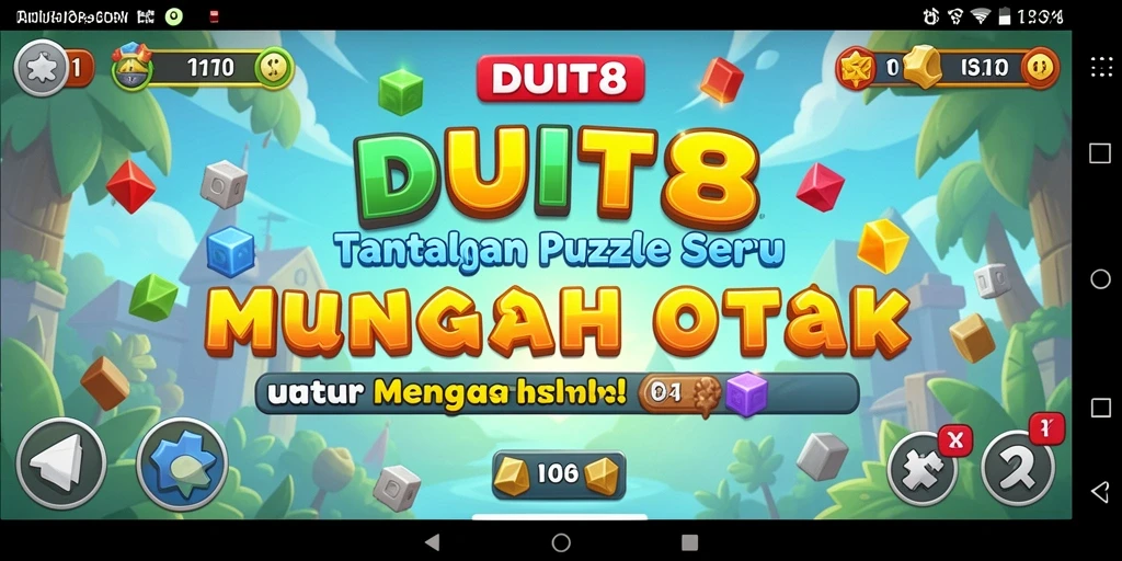 Tampilan gameplay seru dari DUIT8 yang memacu kreativitas.