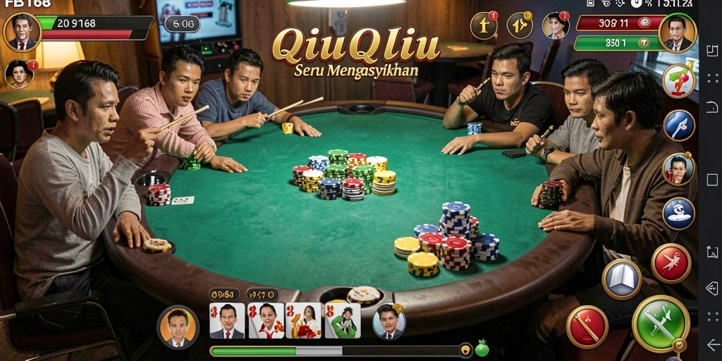 Tampilan gameplay QiuQiu yang seru dan menarik di FB168.