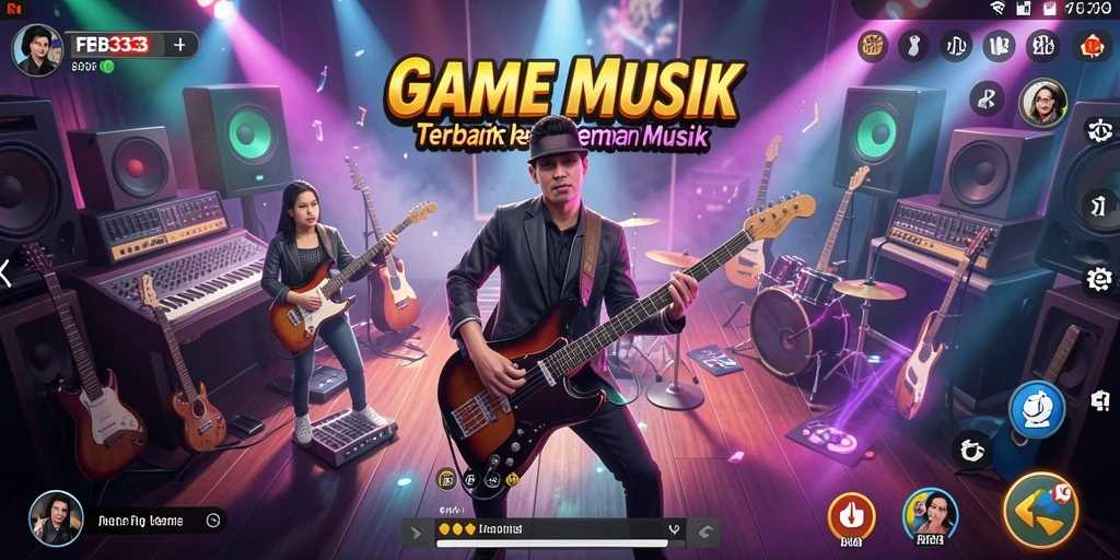 Tampilan gameplay menarik dari FB333 dengan berbagai lagu.