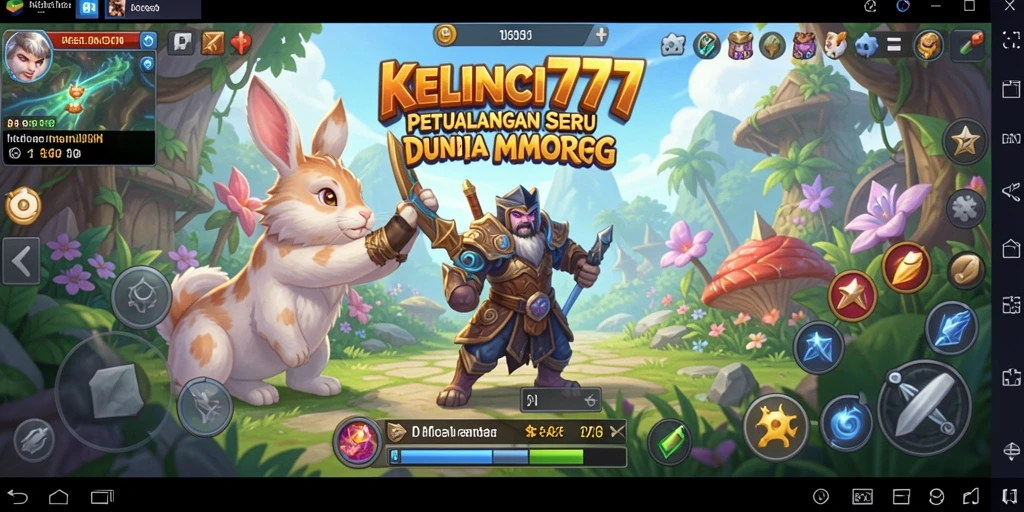 Gameplay menarik dengan aksi pertempuran seru di KELINCI777.