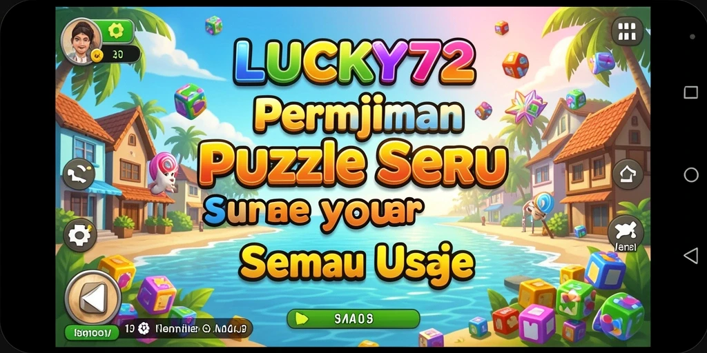 Tampilan gameplay puzzle yang menarik di LUCKY72.