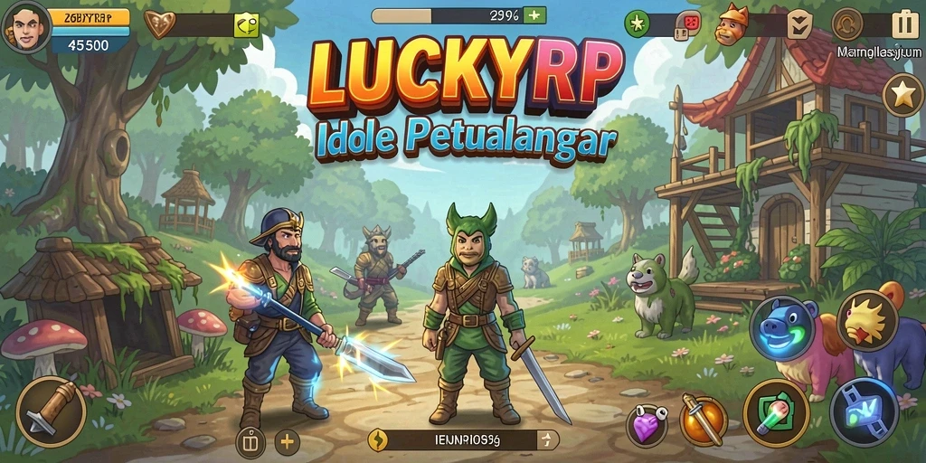 Screenshot gameplay LUCKYRP yang menunjukkan suasana santai saat bermain.