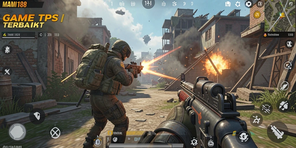 Tangkapan layar MAMI188 menunjukkan aksi seru dalam gameplay TPS.