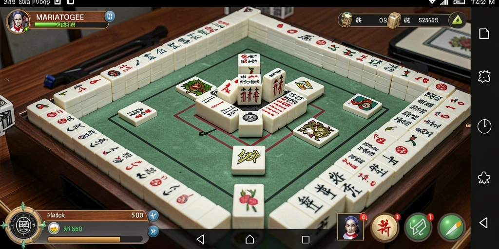 Screenshot gameplay MARIATOGEL yang menampilkan serunya permainan Mahjong.