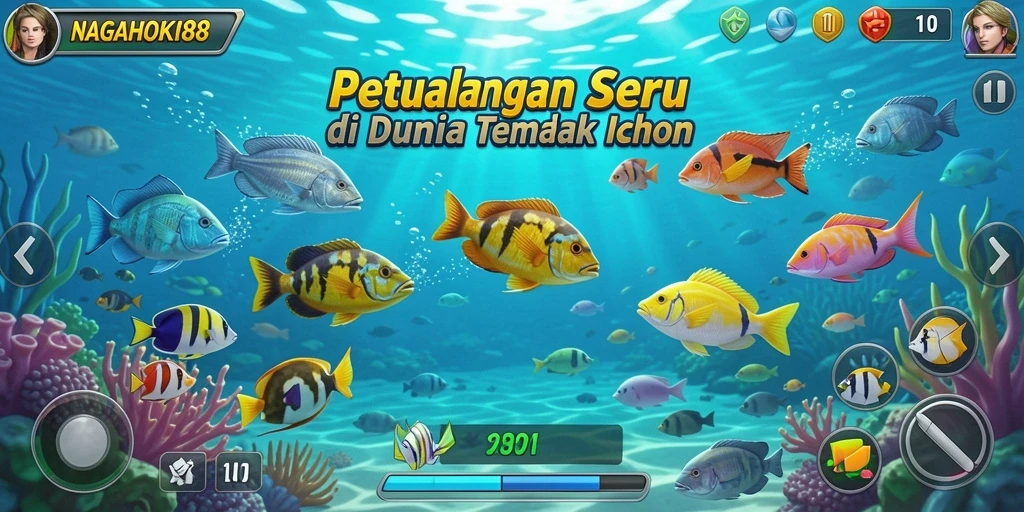 Gameplay seru Tembak Ikan di NAGAHOKI88 dengan grafis menawan.