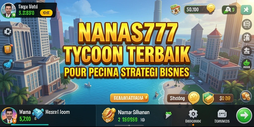 Tampilan gameplay seru NANAS777 dengan pengelolaan bisnis yang strategis.
