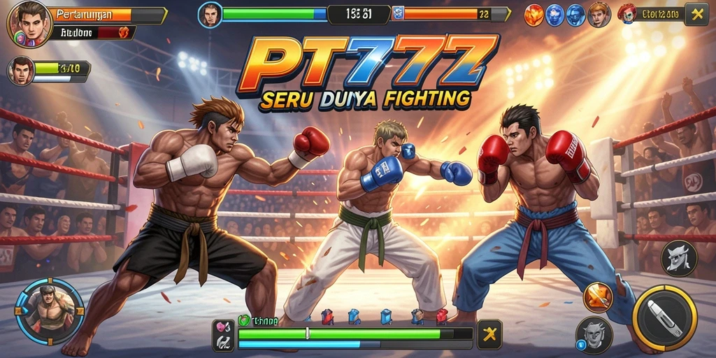 Screenshot PT777 menunjukkan aksi bertarung yang mendebarkan dengan grafis memukau.