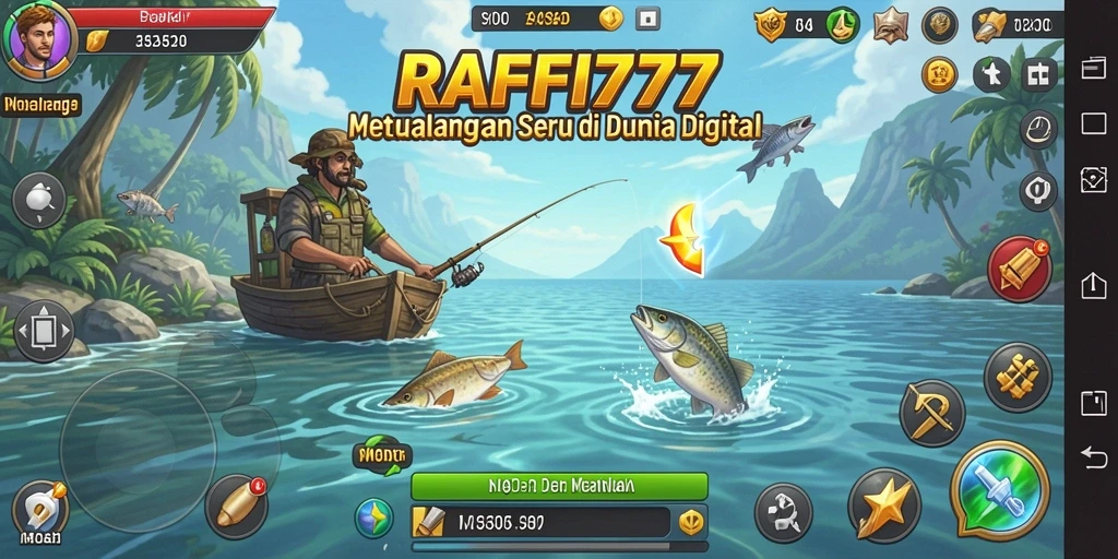 Tampilan gameplay seru saat menangkap ikan di RAFFI777.