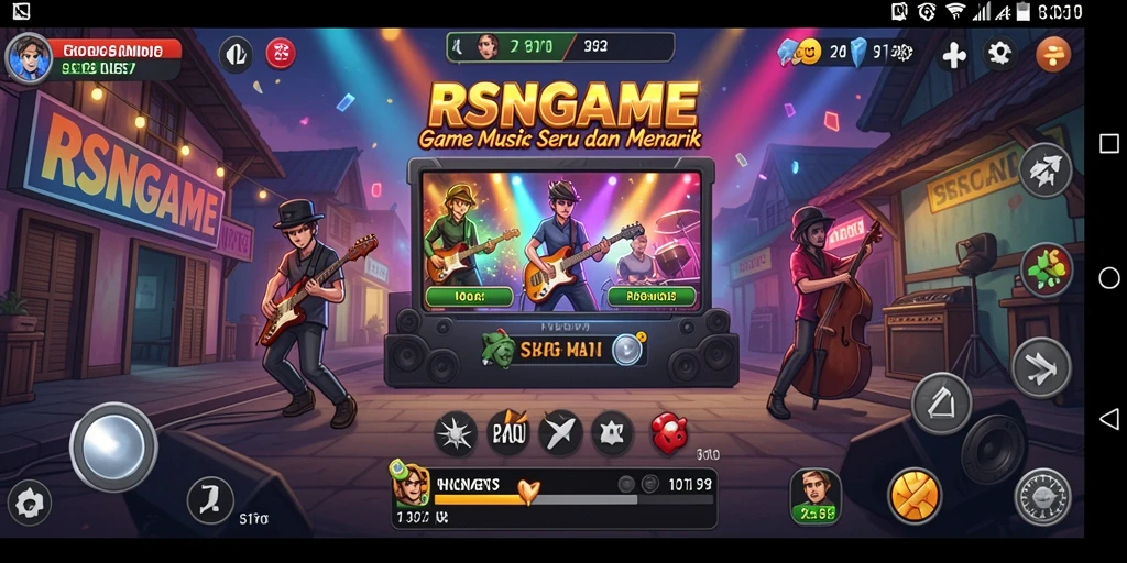 Tampilan gameplay RSNGAME yang mengasyikkan saat memainkan musik.
