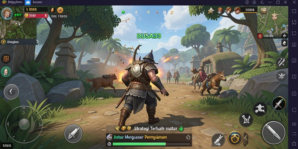 Gameplay RUSA33 yang seru dan menantang di layar.