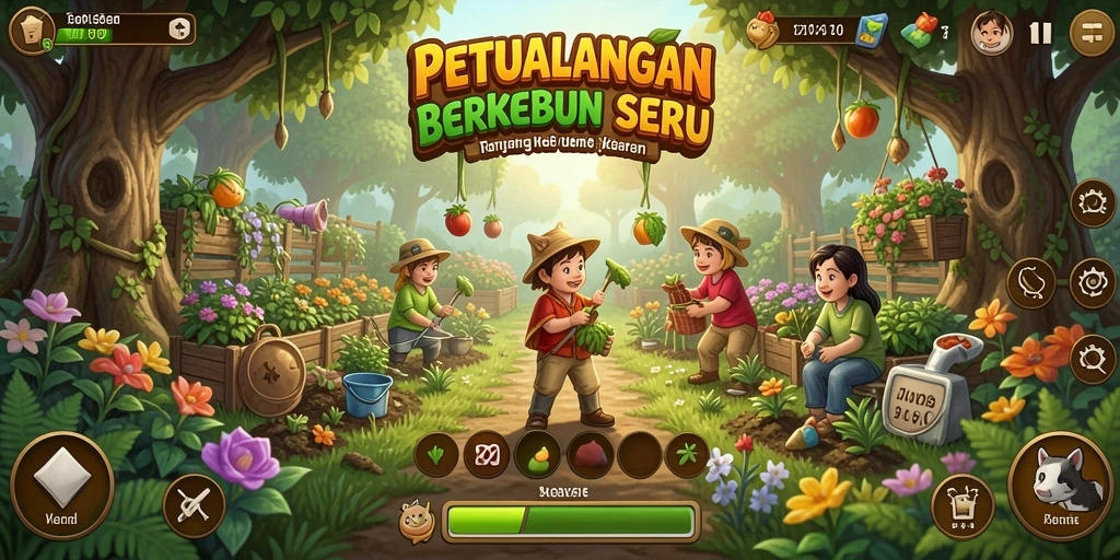 Tampilan gameplay seru saat bercocok tanam di T6.