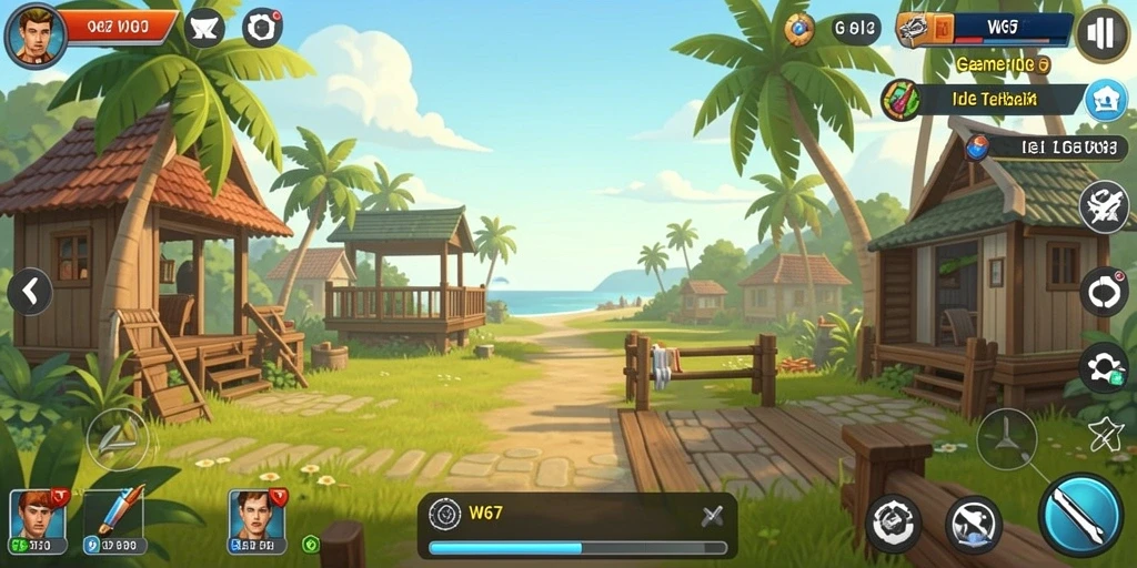 Tampilan gameplay W67 yang menarik dan santai dalam kategori Idle.